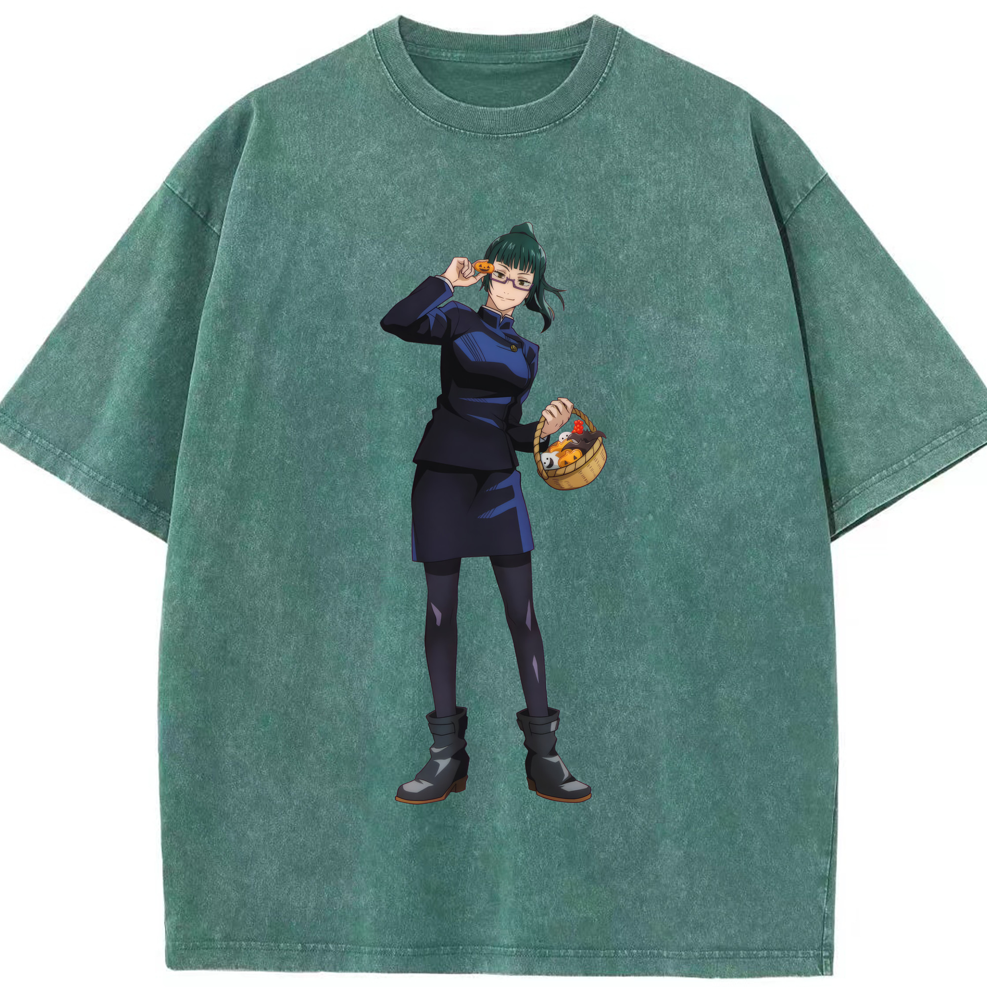 （画像用） 呪術廻戦 Jujutsu Kaisen 綿100% ヴィンテージ風 半袖Tシャツ（フロントプリント）